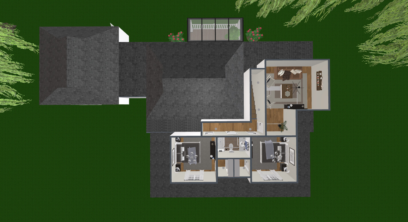 Visualization gallery - Spacious Dual-Floor House Plan — 4 Bedrooms, 236 m² (2-Car Garage)