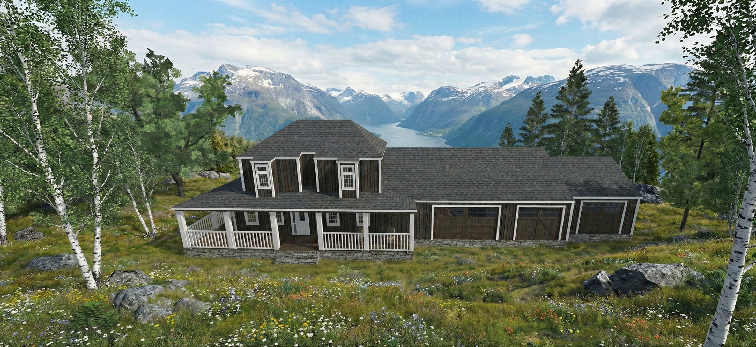 Grand Multi-Car House Plan — 4 Bedrooms, 538 m² (5,791 sq ft), Game Loft & 4-Car Garages