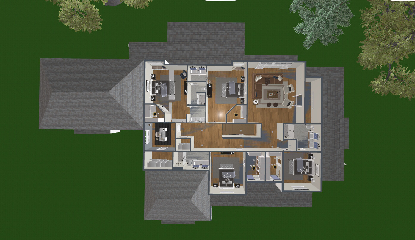 Visualization gallery - Grand Three-Story Estate House Plan — 6 Bedrooms, 8 Baths, 847 m² (9,117 sq ft)