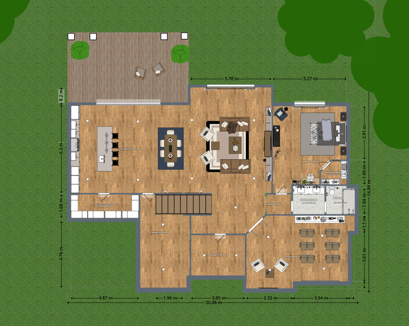 Blueprints - Grand Three-Story Estate House Plan — 6 Bedrooms, 8 Baths, 847 m² (9,117 sq ft)