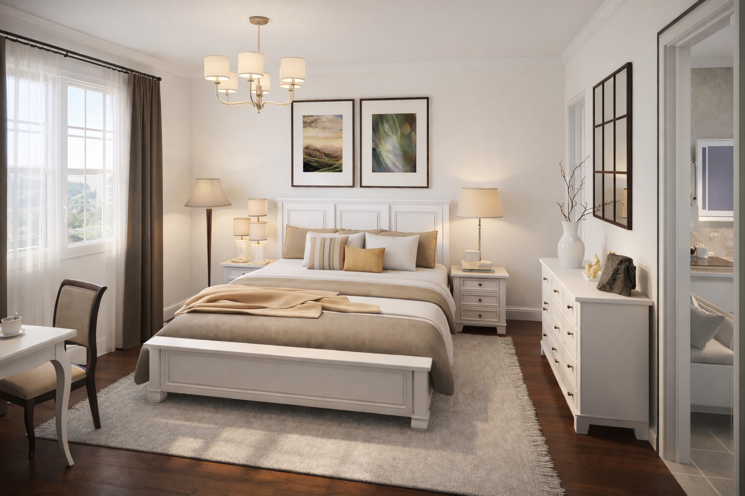 Visualization gallery - Boho Loft House Blueprint — 2 Beds, 1.5 Baths, 1,098 sq ft (102 m²), Bright Open Living