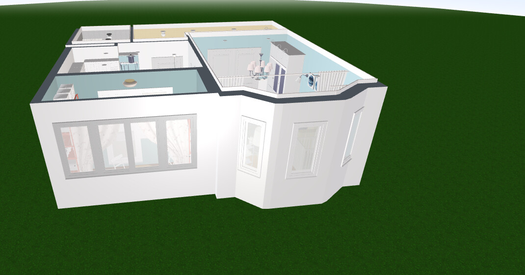 Visualization gallery - Bright Studio Apartment Plan — 53 m² (570 sq ft), Balcony, Nursery Nook & Ample Storage