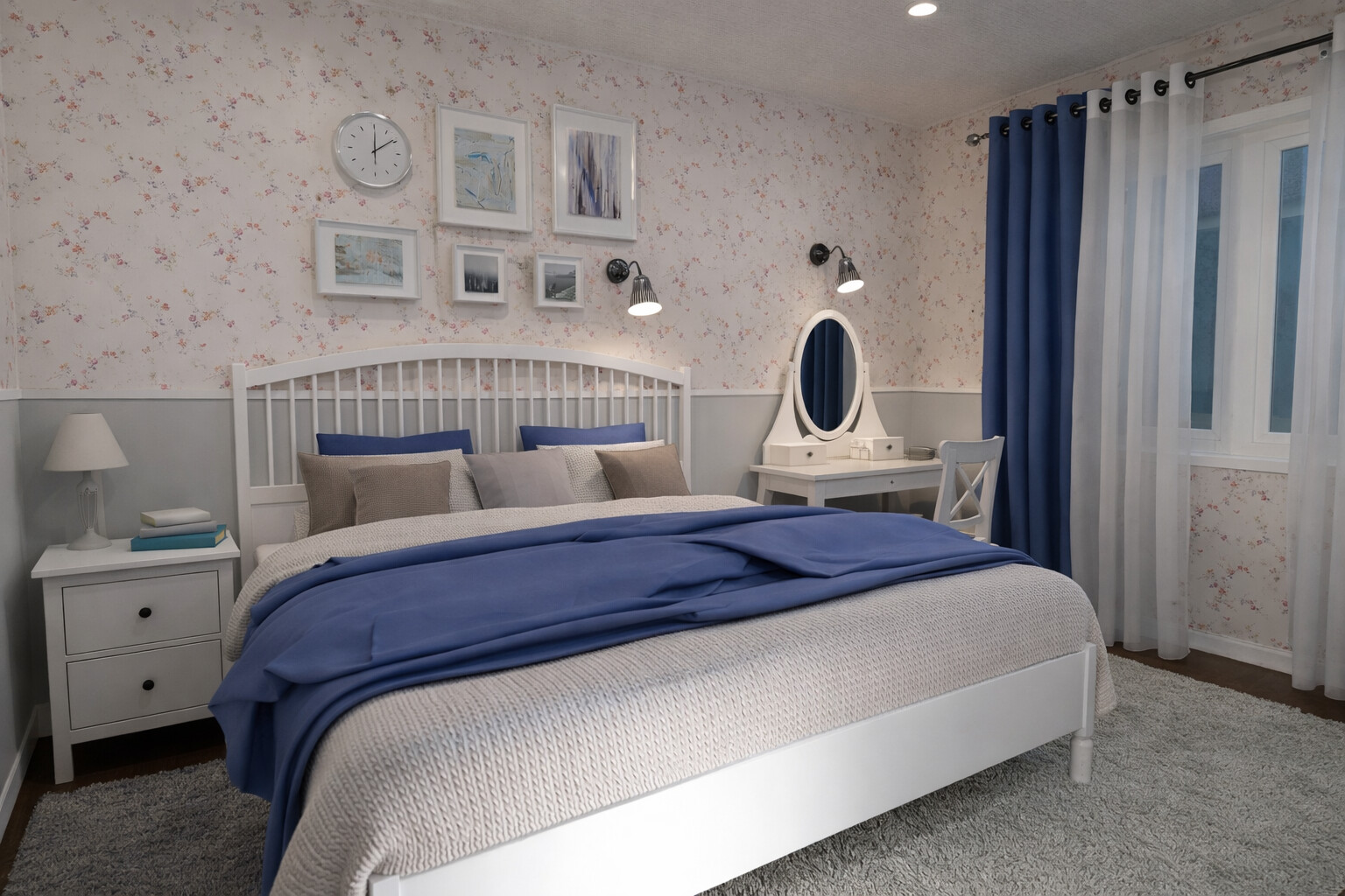 Visualization gallery - Cozy Two Bedroom Apartment Plan — 84 m² (904 sq ft), Dual Balconies, Pantry & Laundry Closet