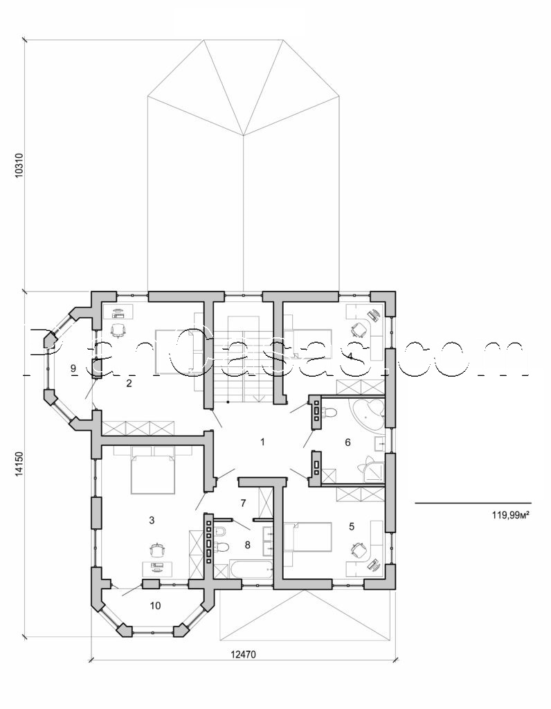 Visualization gallery - Two storey house
