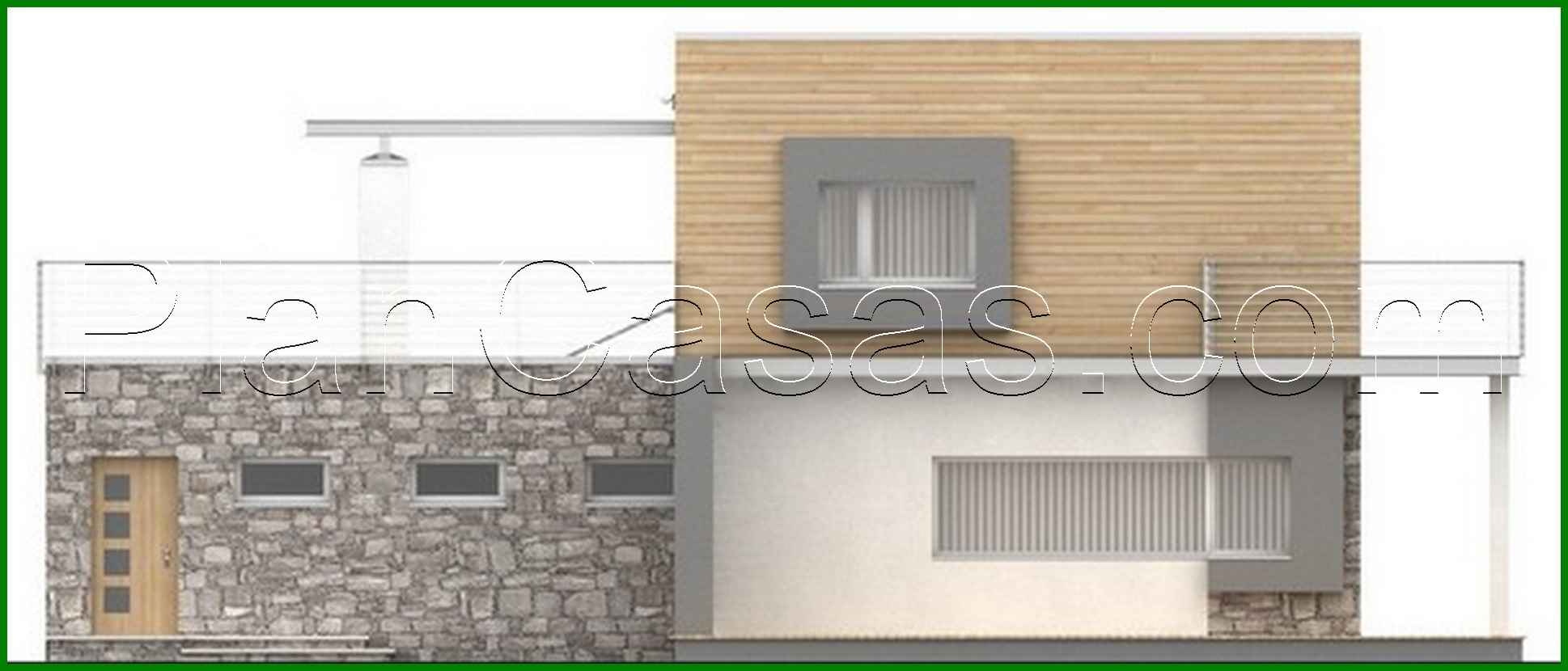 Visualization gallery - Project of a modern house with a terrace above the garage