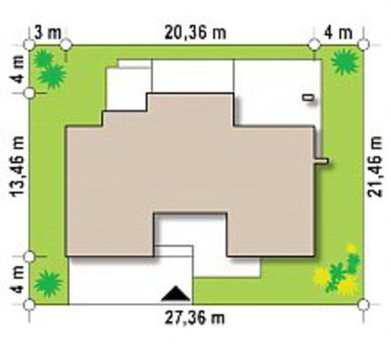 Visualization gallery - Modern two-story mansion with a terrace on the second floor