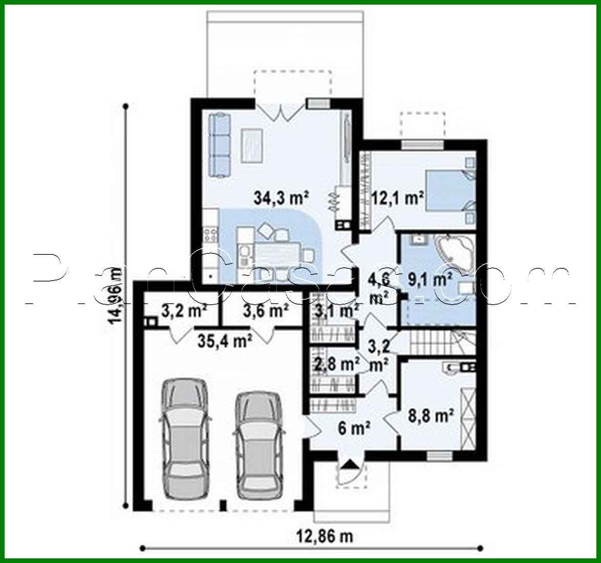 Visualization gallery - Project of a modern mansion with two kitchens