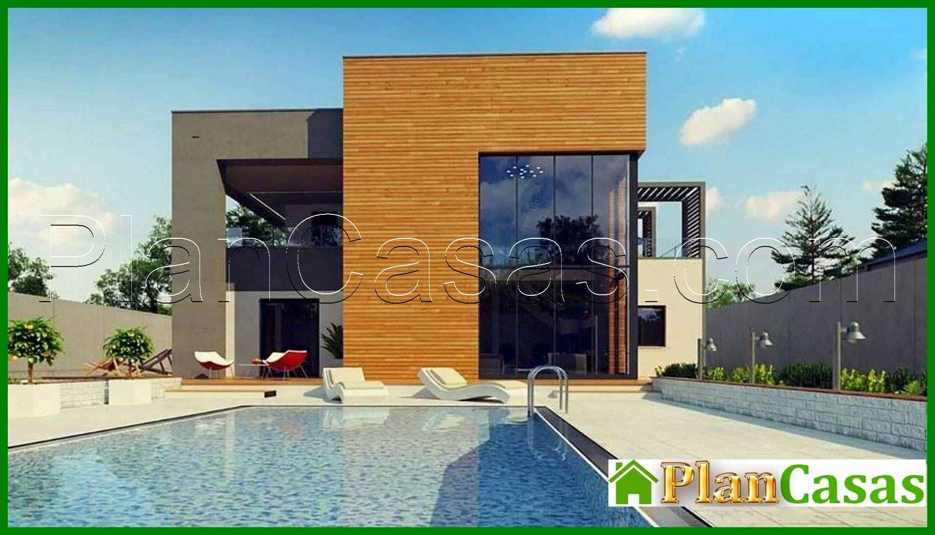 Visualization gallery - The project of a chic modern two-story mansion with a second light