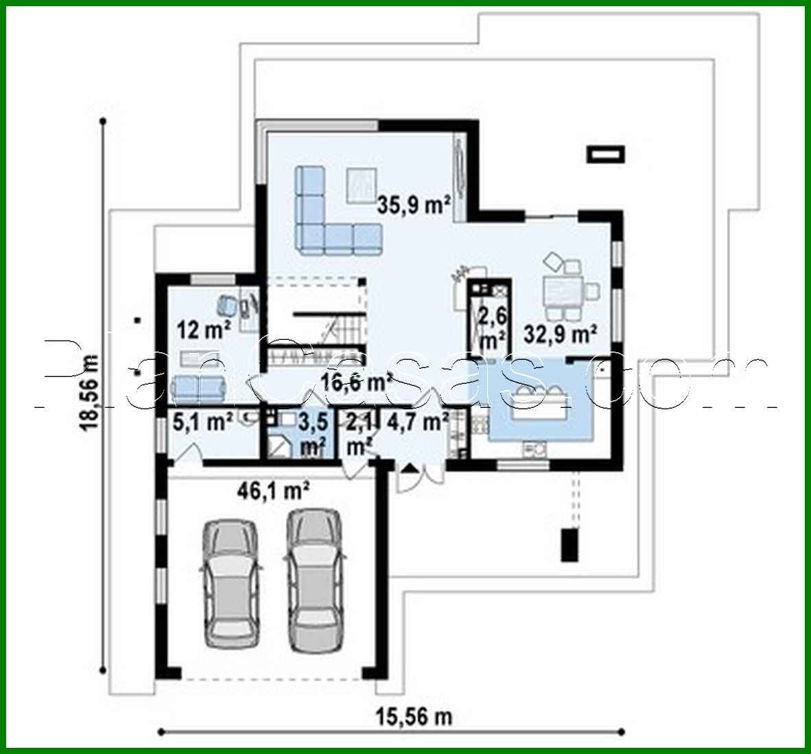 Visualization gallery - The project of a chic modern two-story mansion with a second light