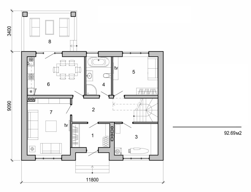 Visualization gallery - Two storey house