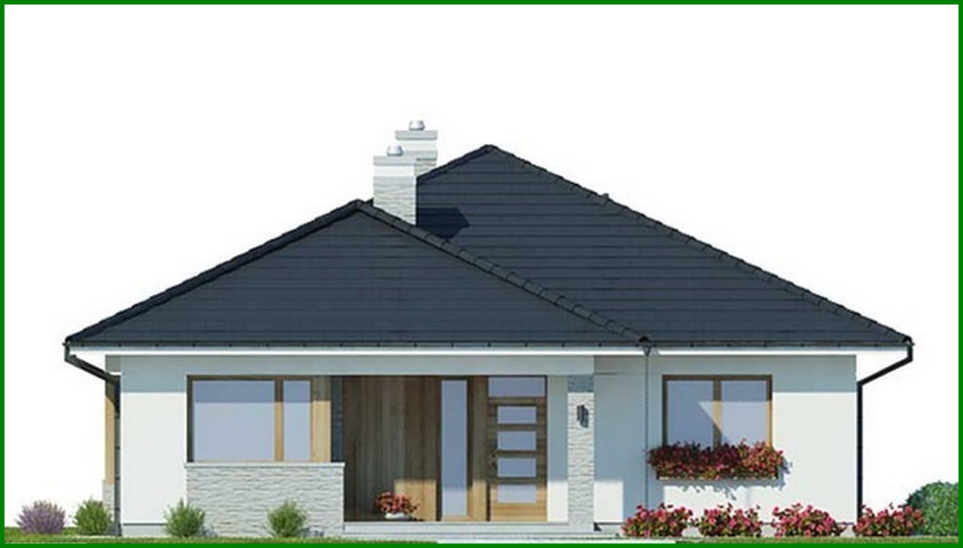 Visualization gallery - Elegant one-story house with three bedrooms