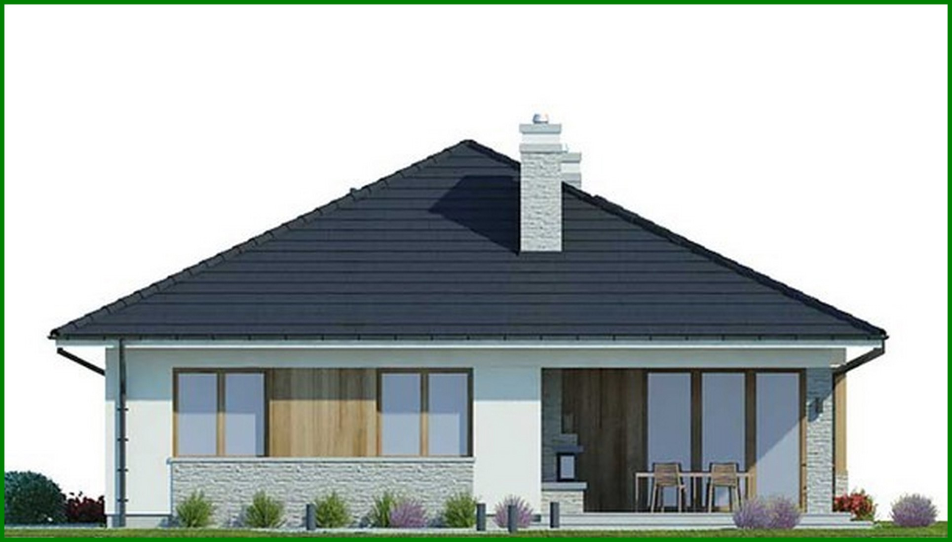 Visualization gallery - Elegant one-story house with three bedrooms