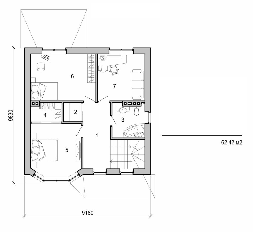 Visualization gallery - Two storey house