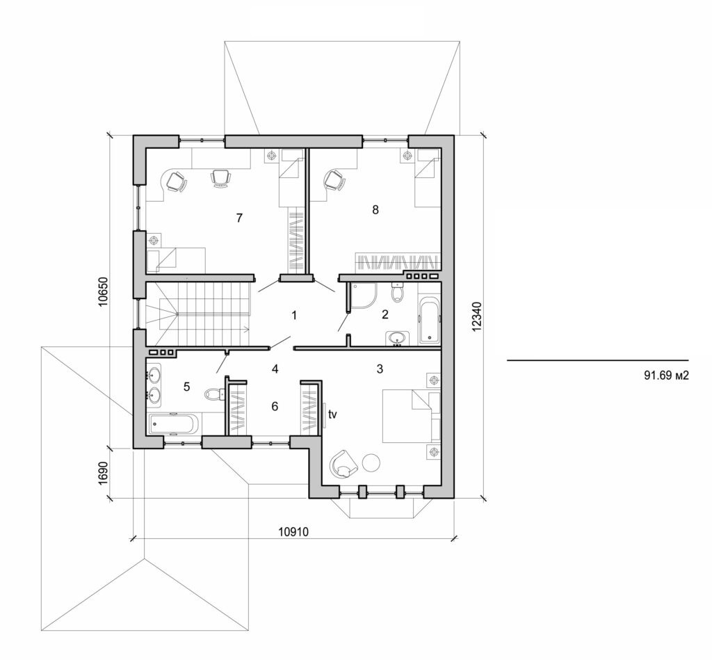Visualization gallery - Two storey cottage