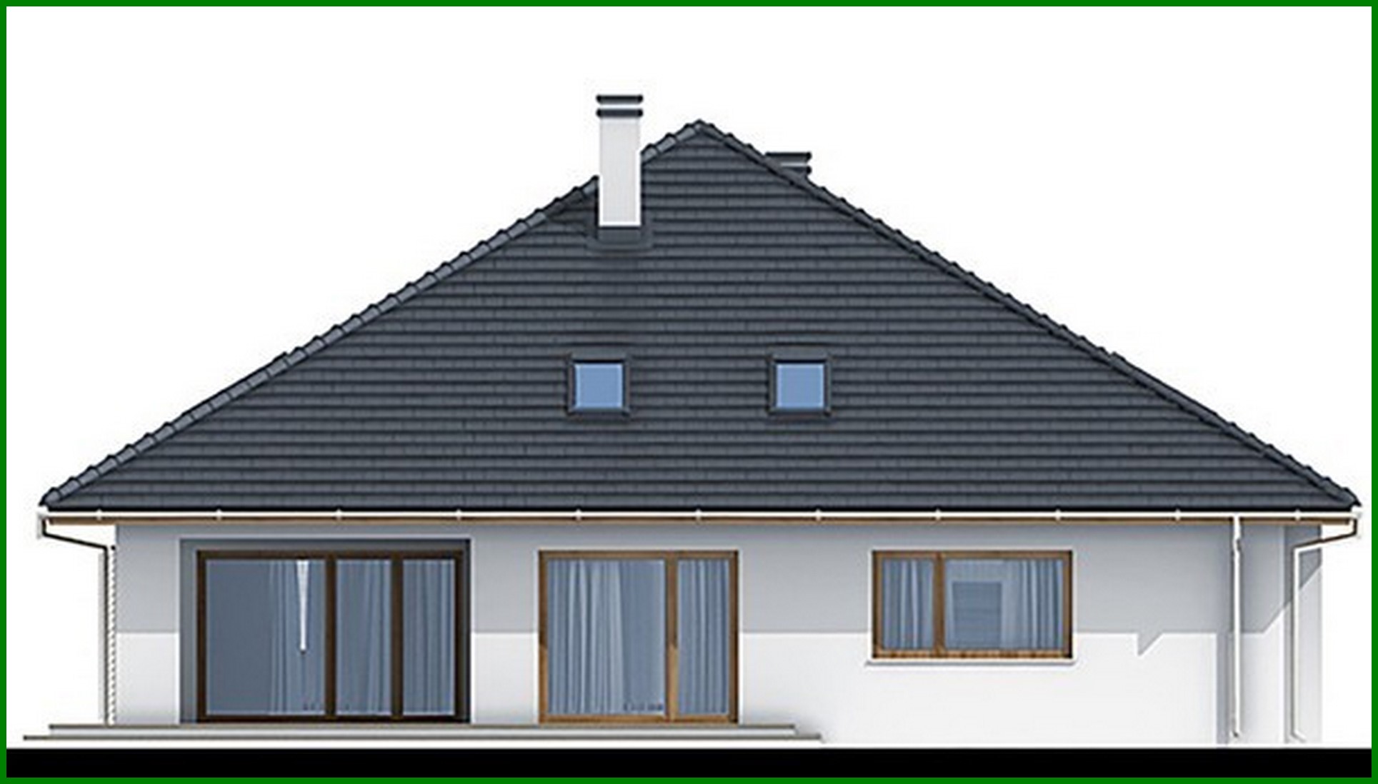 Visualization gallery - One-story house with comfortable bedrooms