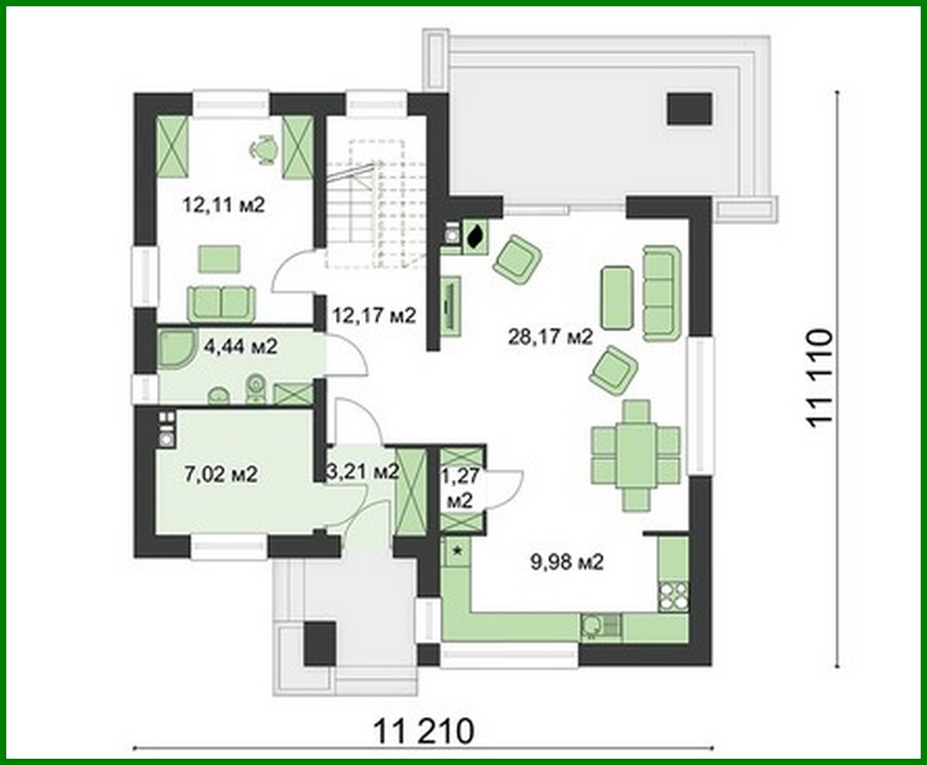Visualization gallery - Project of a two-story house in a modern style