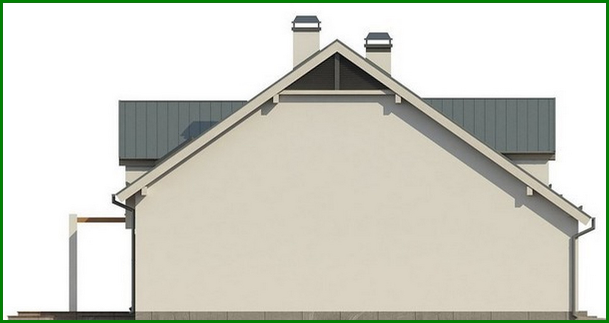 Visualization gallery - The project of a bright stylish classic house with an attic and a garage for a car