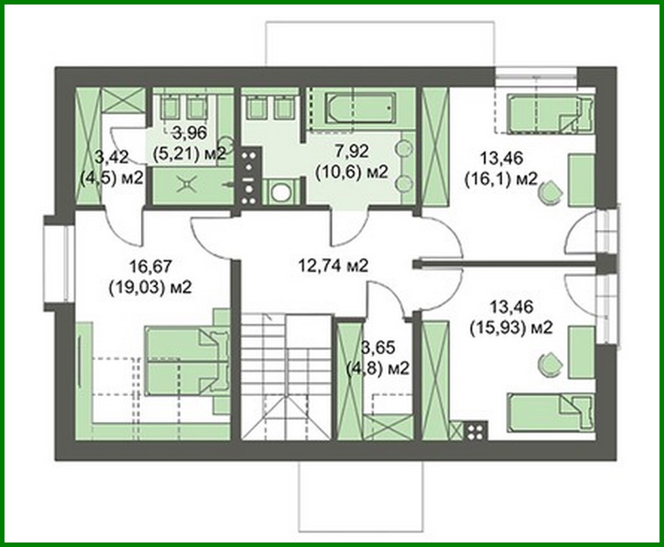 Visualization gallery - Stylish country house with a spacious living room