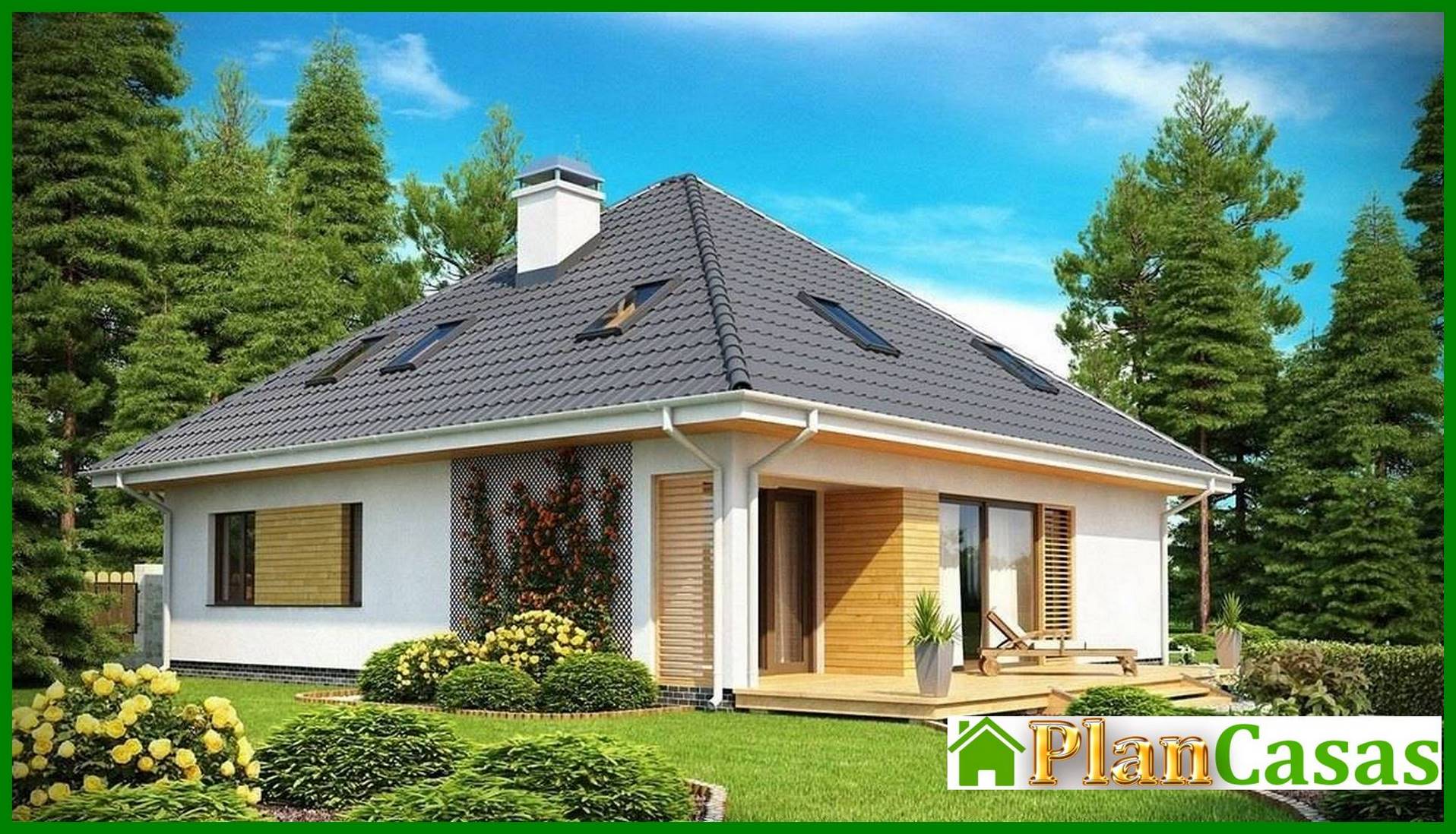 Visualization gallery - Cottage project with side terrace