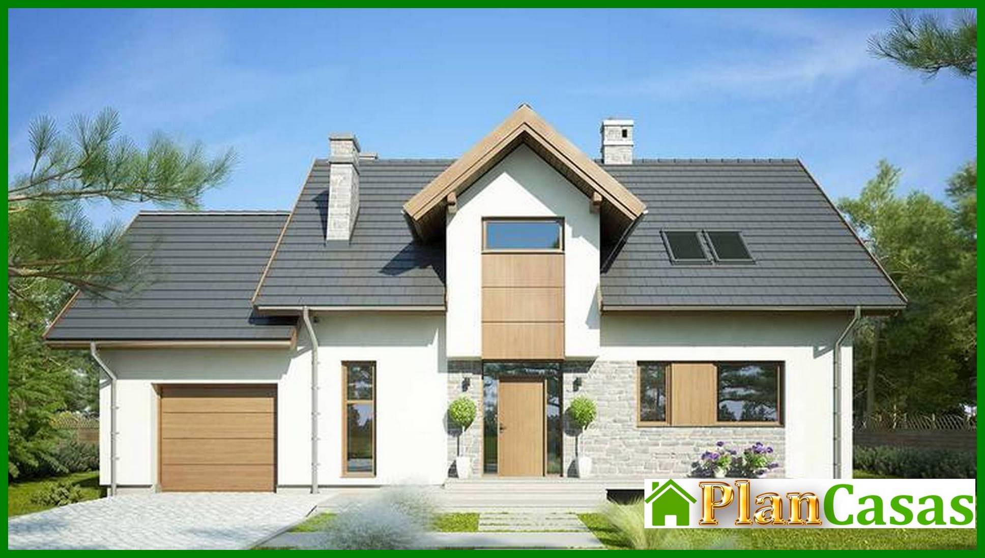 Visualization gallery - Beautiful house with stone decor