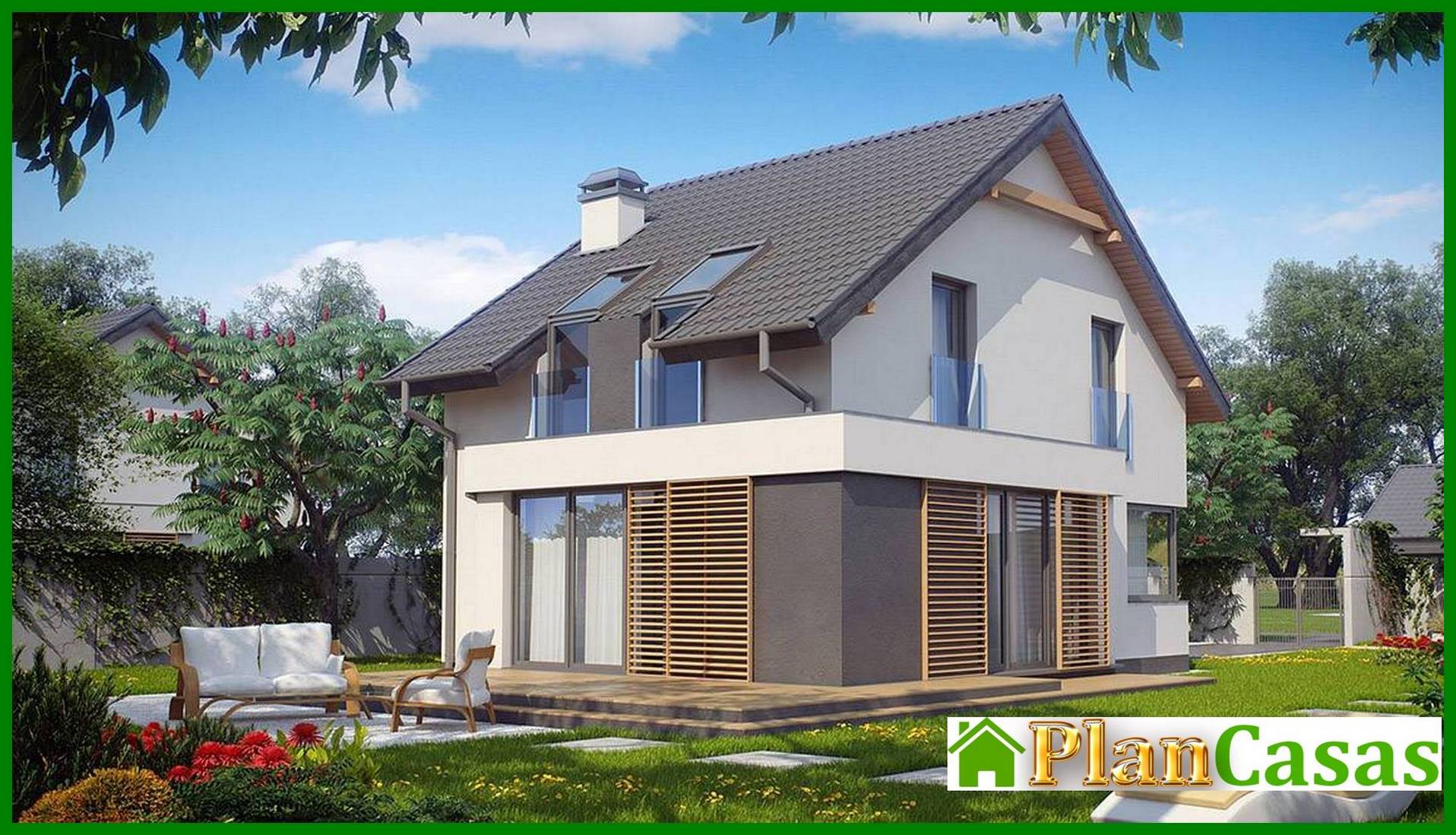Visualization gallery - The project of an economical house for a narrow plot