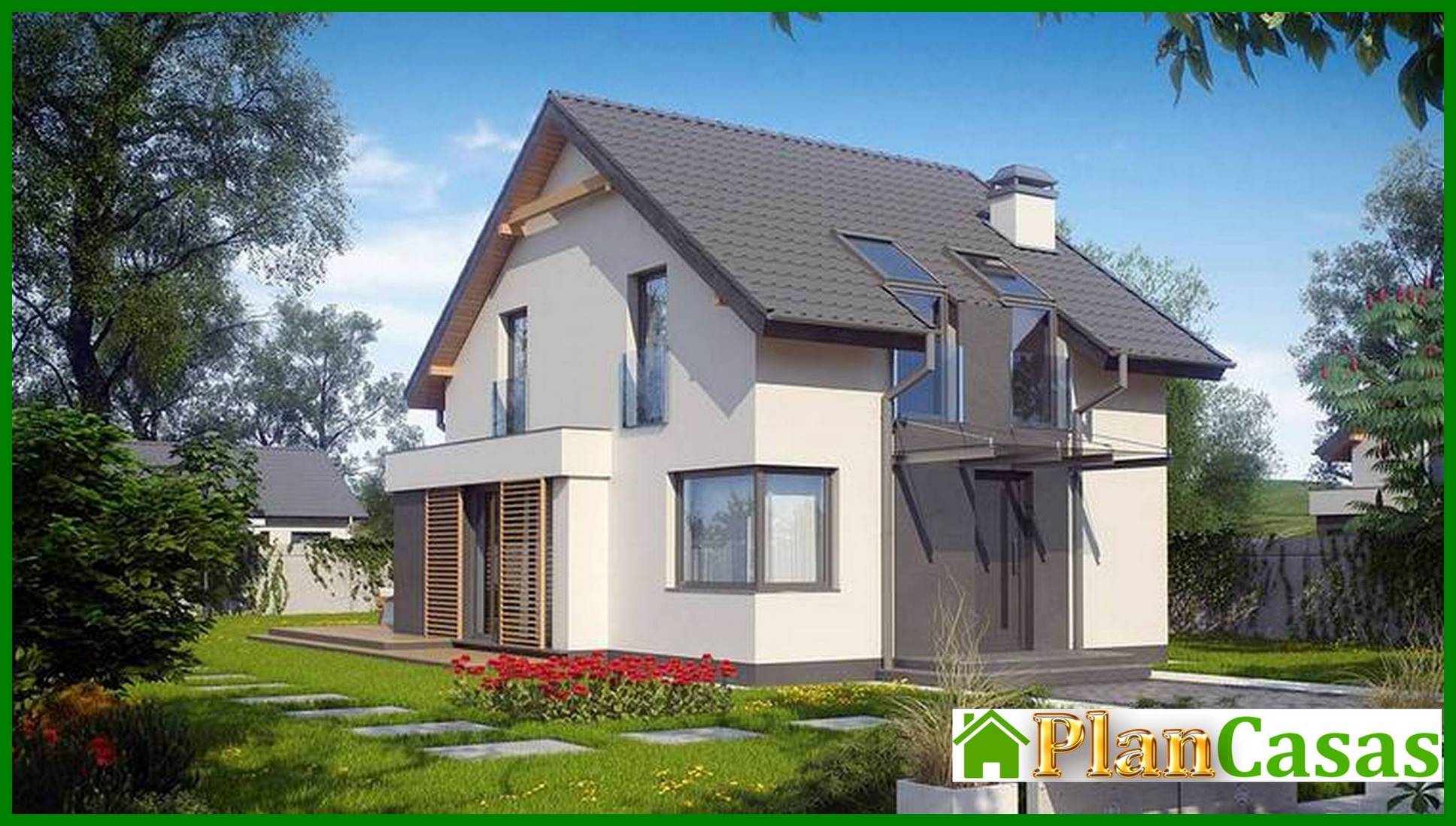 Visualization gallery - The project of an economical house for a narrow plot
