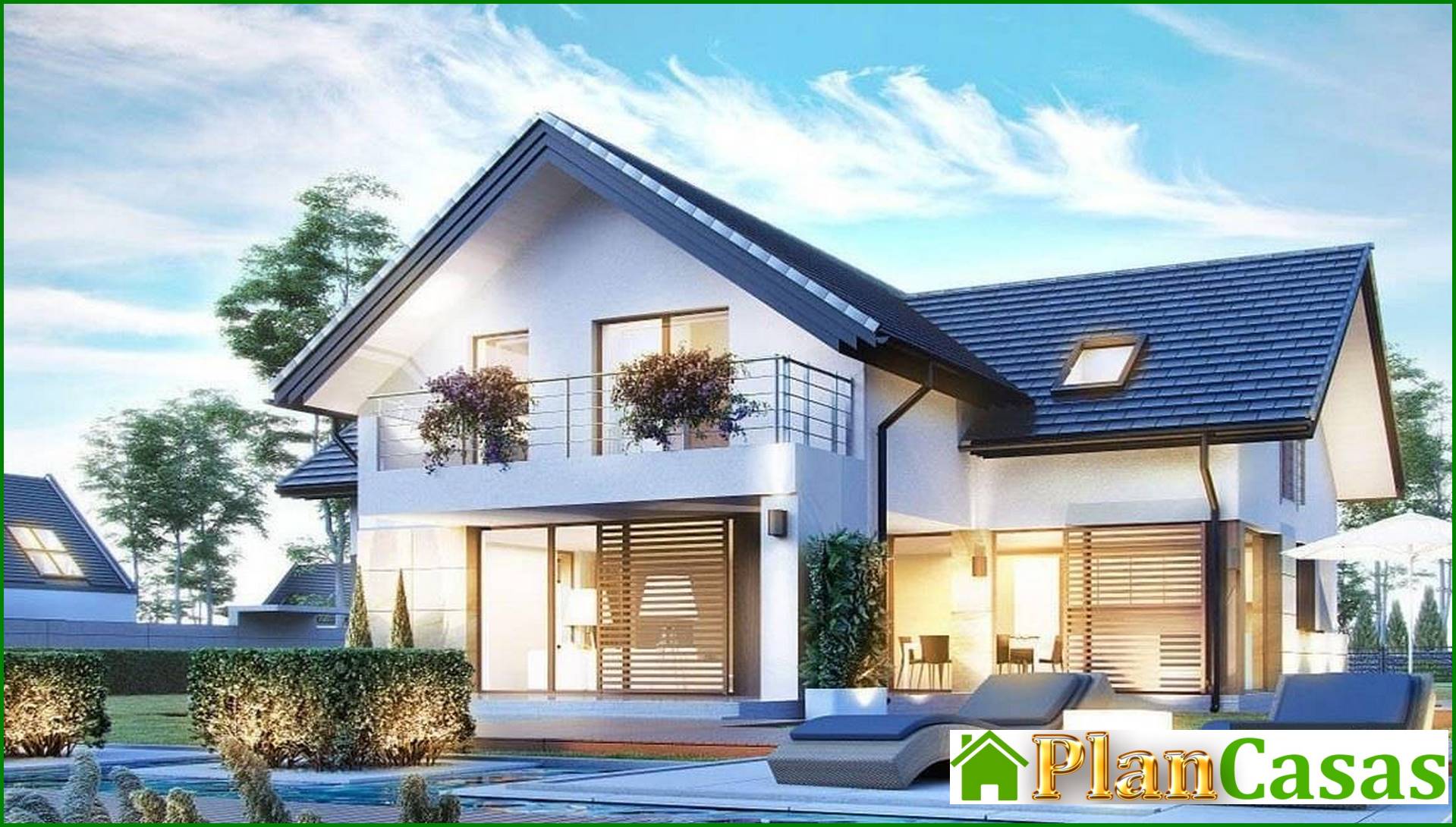 Two-story house with a comfortable sitting area house plan