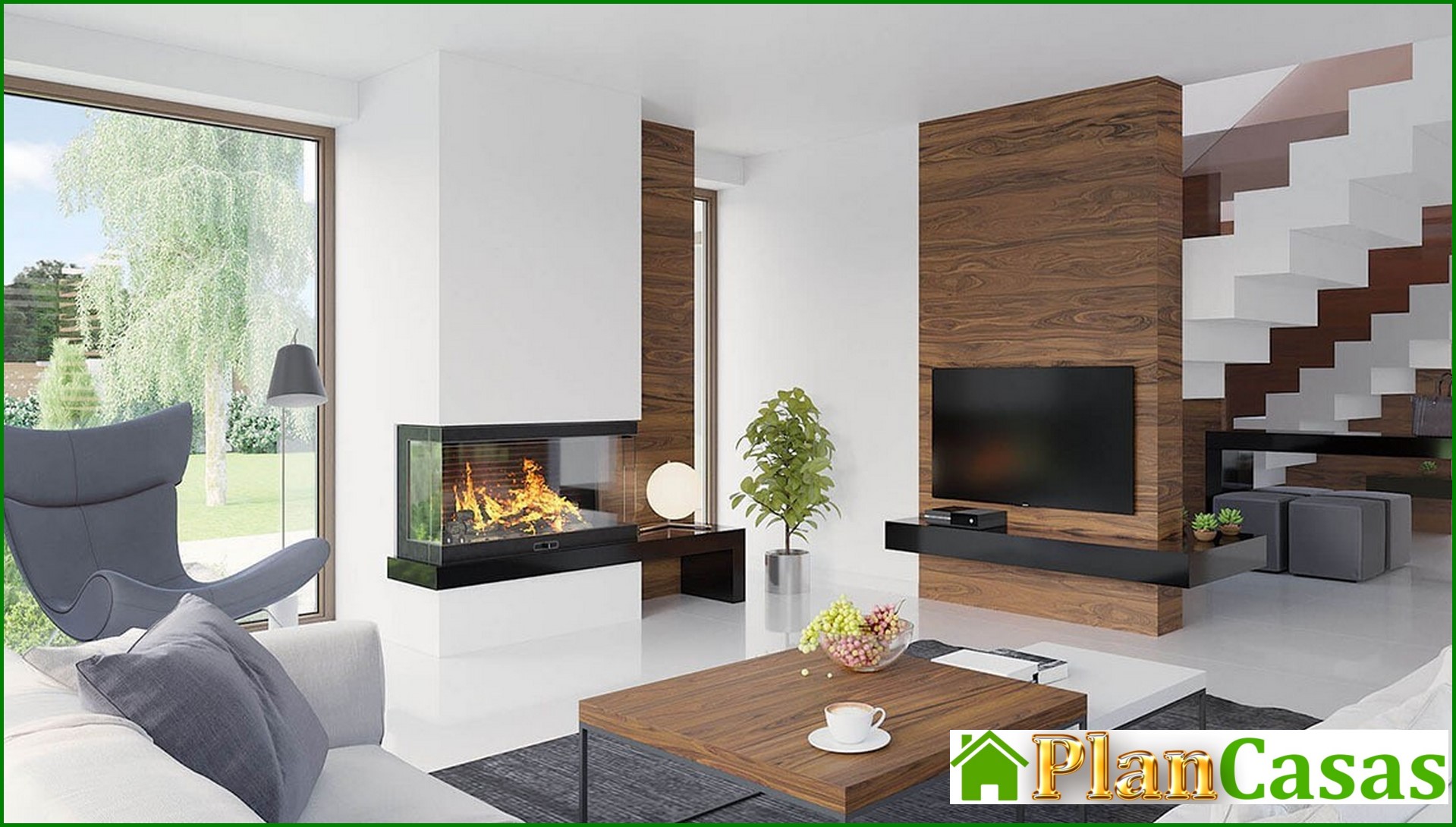 Visualization gallery - Two-story house with a comfortable sitting area