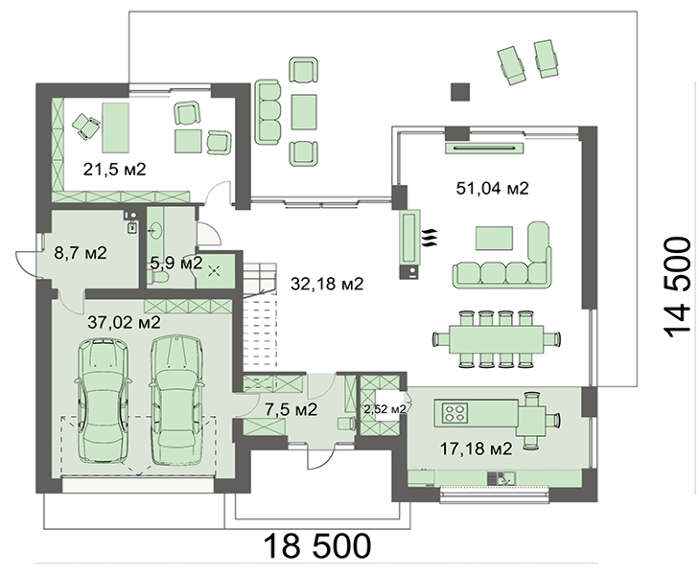 Visualization gallery - Modern residential building in dark color
