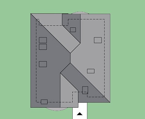 Visualization gallery - Beautiful two-story house with semicircular verandas and balconies