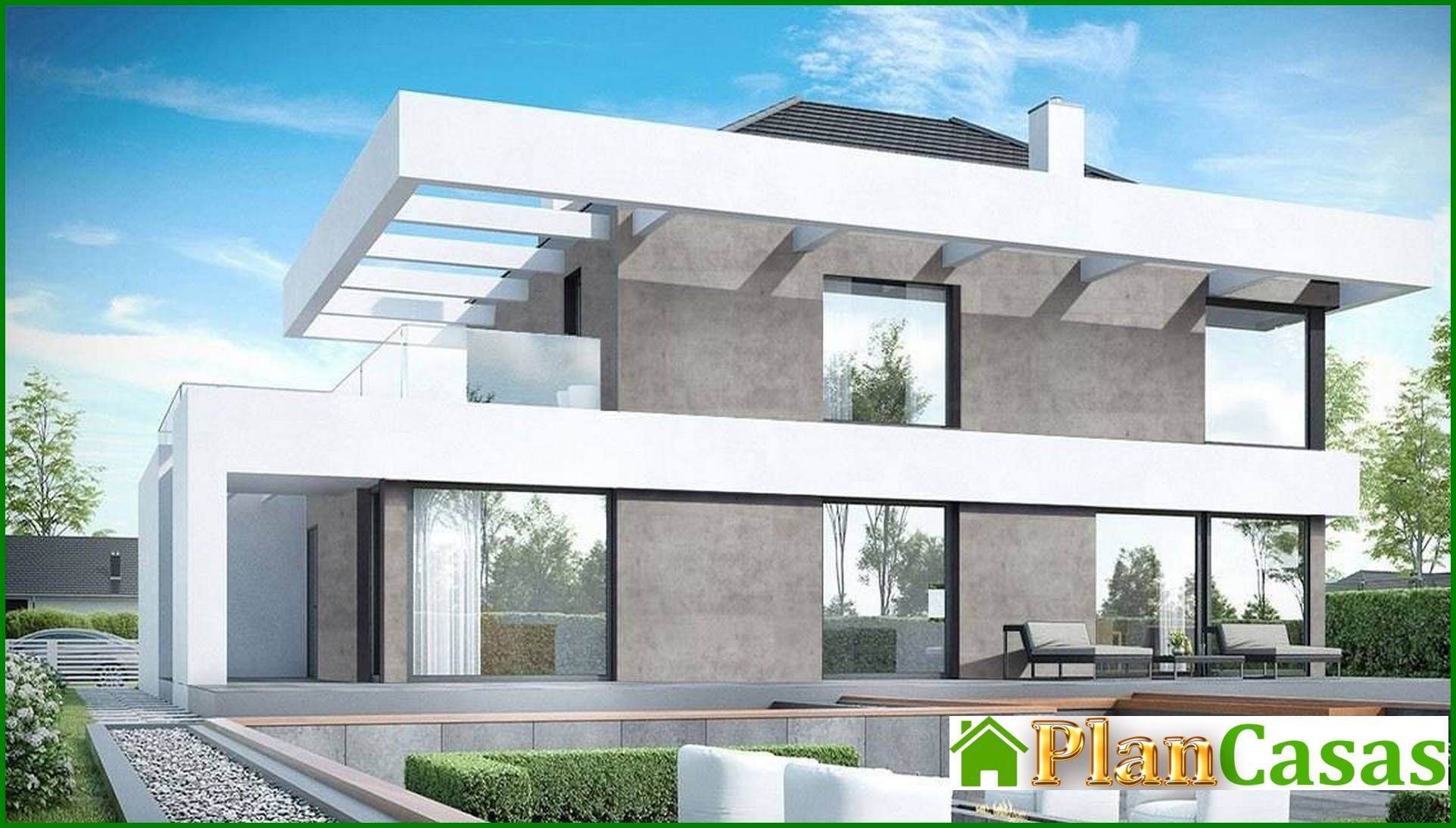 Visualization gallery - Two-story residential building with spacious verandas