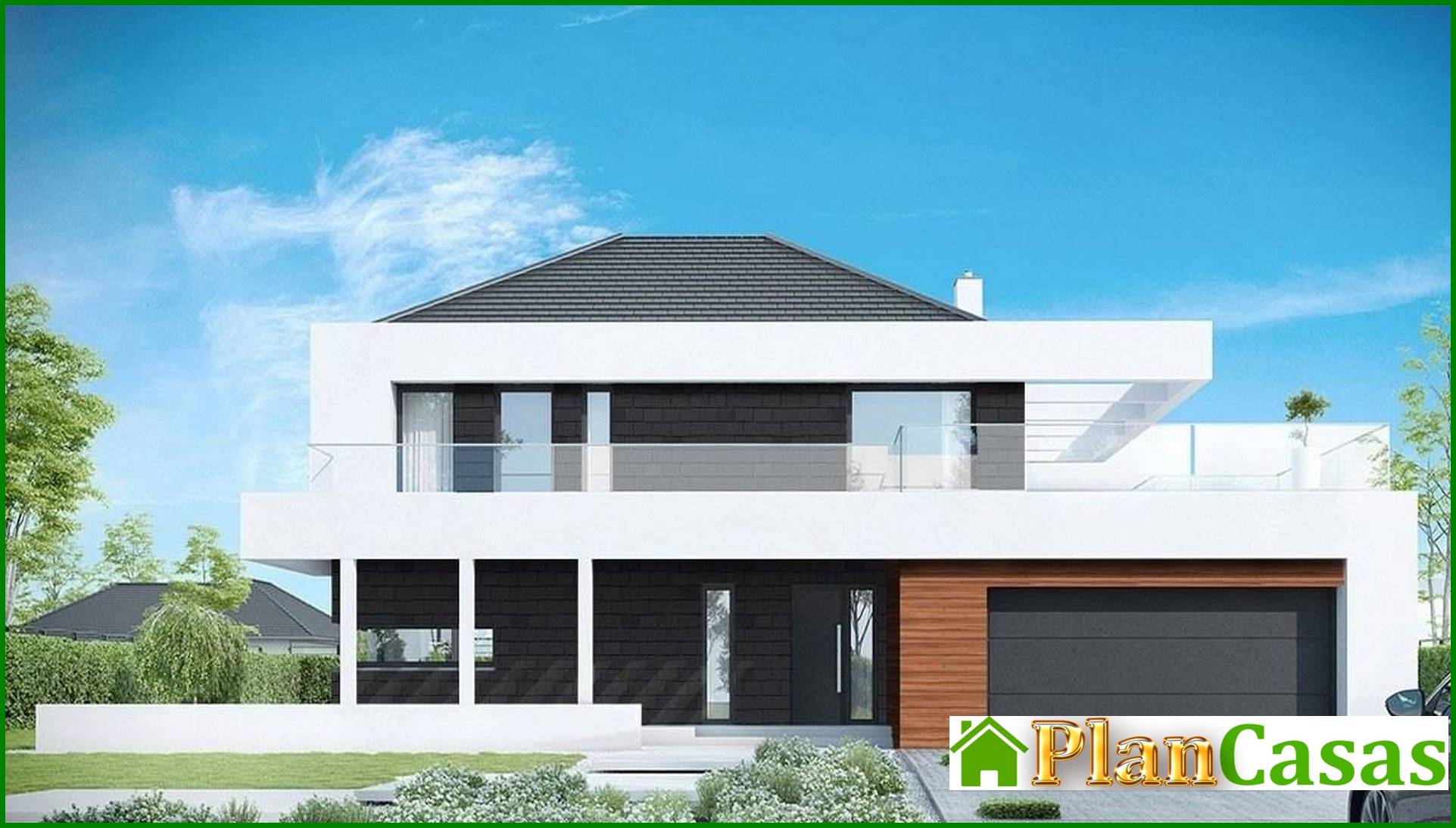 Visualization gallery - Two-story residential building with spacious verandas