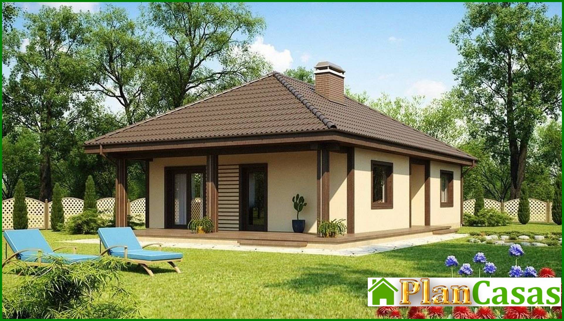 Compact house project with terrace house plan
