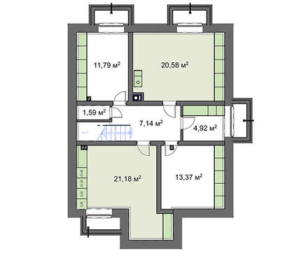 Visualization gallery - Compact house project with terrace