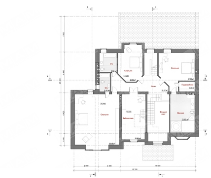 Visualization gallery - The project of a huge chic mansion