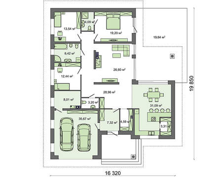 Visualization gallery - Project of a modern house