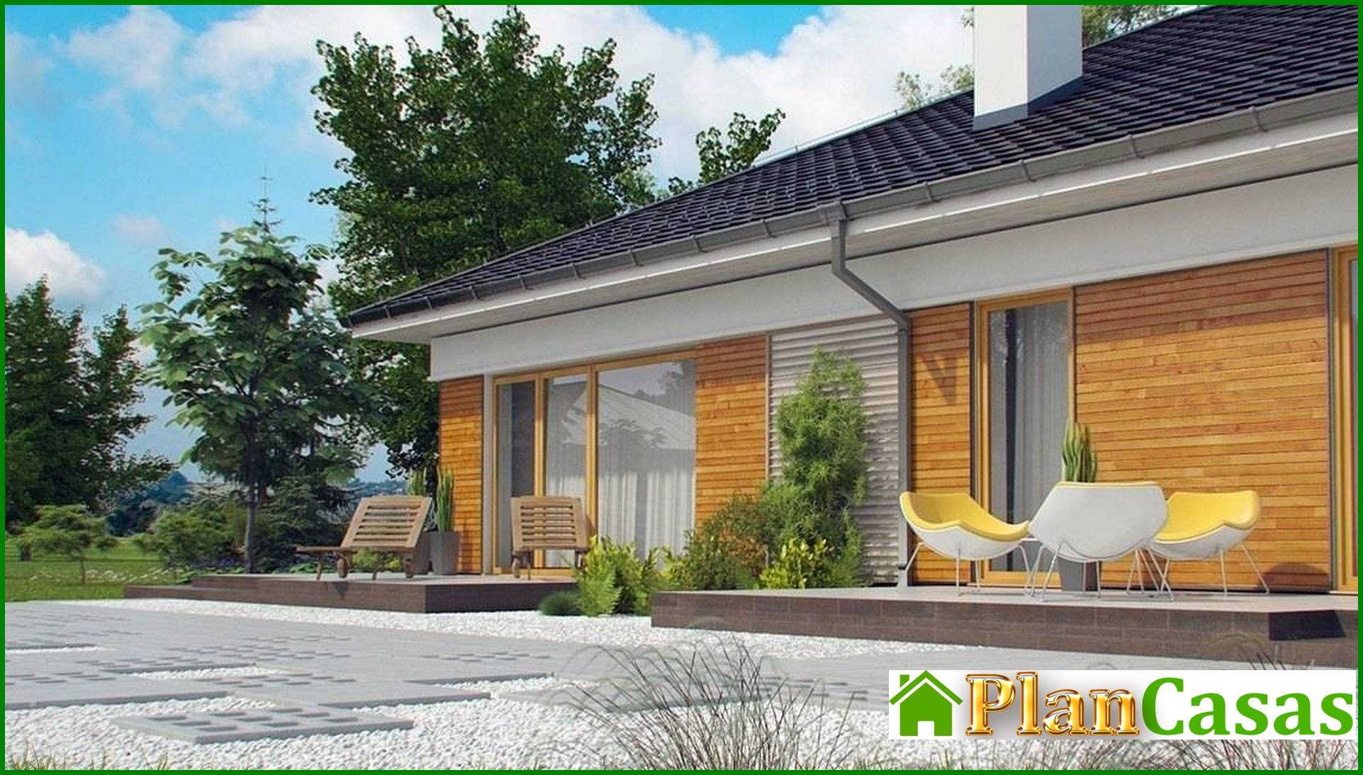 Visualization gallery - Single-storey house project with several bathrooms