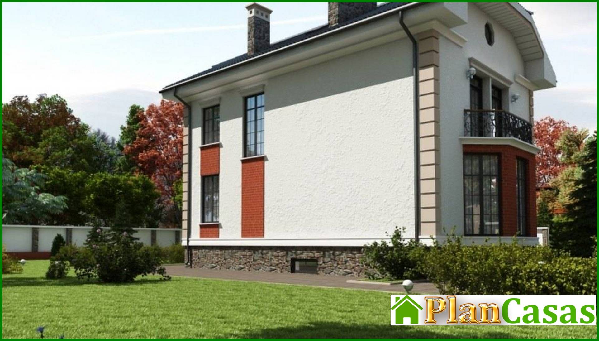 Visualization gallery - Beautiful bright rural two-story mansion