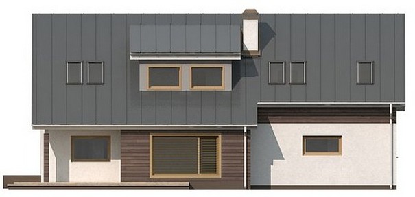 Visualization gallery - The project of a large house with an attic, a garage for two cars