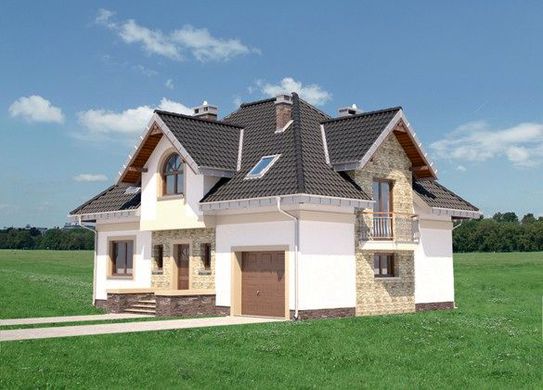 Visualization gallery - The project of a stylish elegant mansion with a living area of ​​180m2