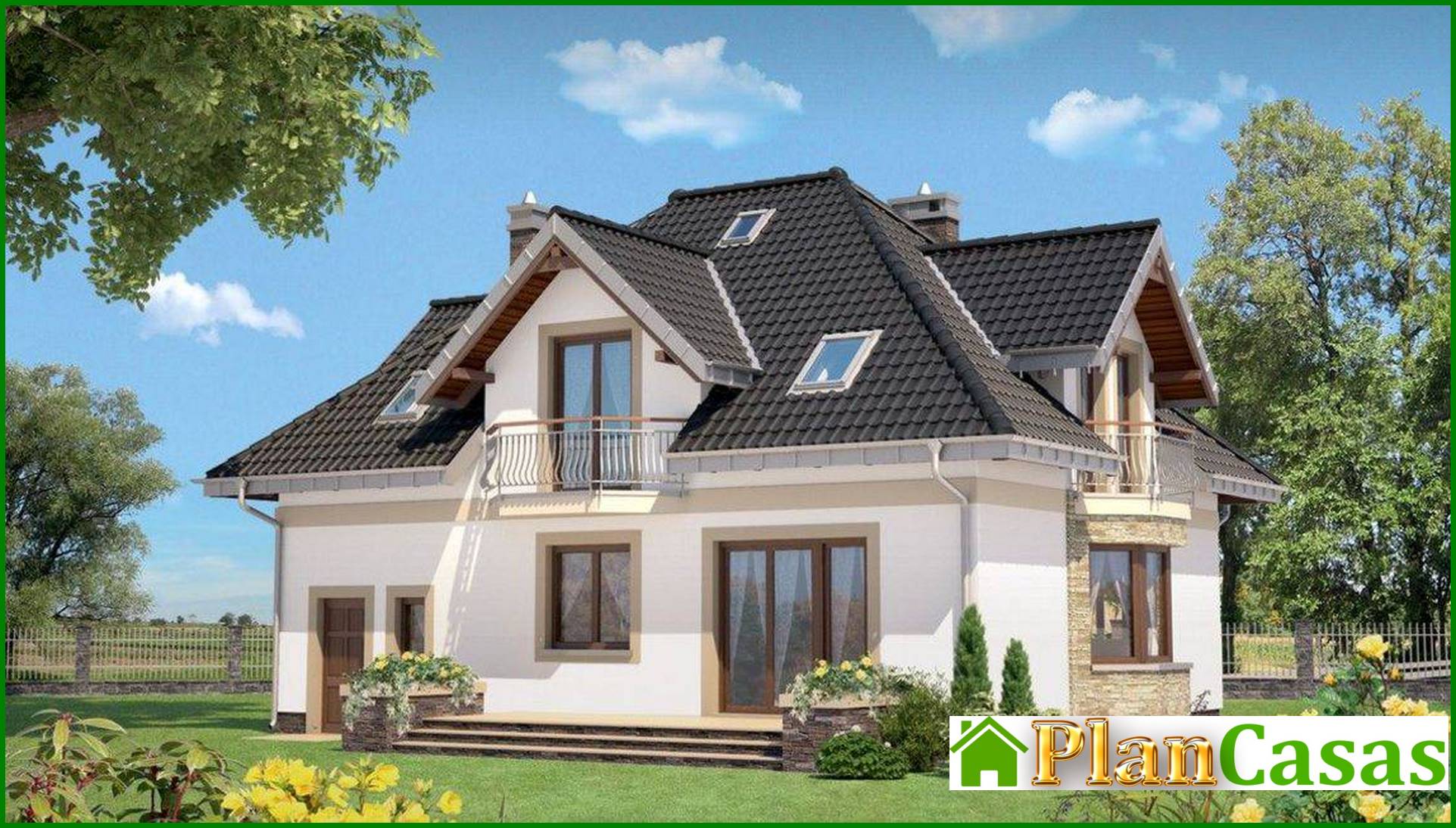 The project of a stylish elegant mansion with a living area of ​​180m2 house plan