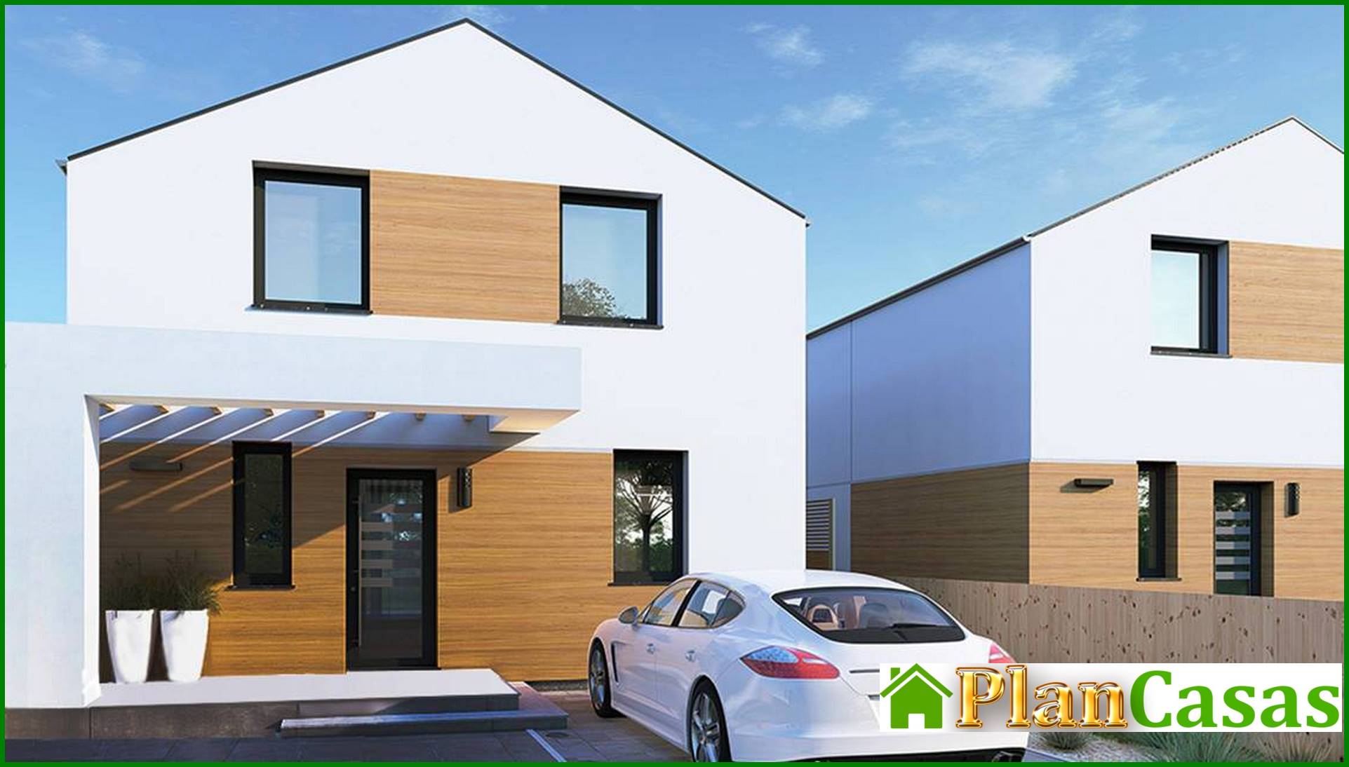 Visualization gallery - Modern two-story cottage with three bedrooms