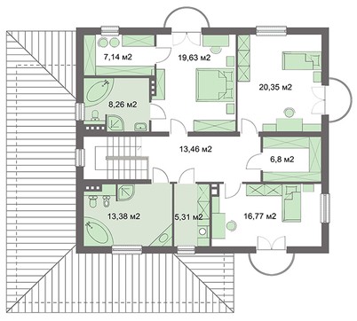 Visualization gallery - The project of a classic two-story mansion