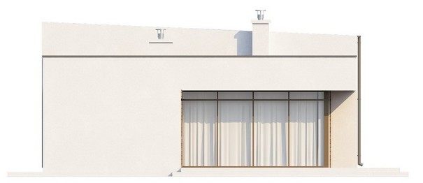 Visualization gallery - Design of a modern cottage with a glazed living room