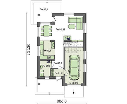 Visualization gallery - Beautiful country house with two floors and five rooms