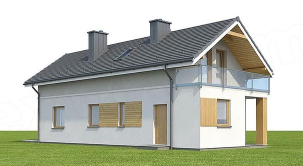 Visualization gallery - Two-story house with balconies for a narrow plot