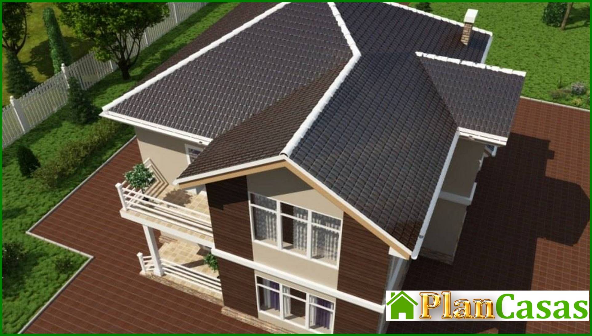 Visualization gallery - Stylish unusual two-story mansion