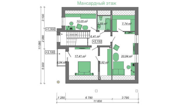 Visualization gallery - Luxurious apartment building in bright colors