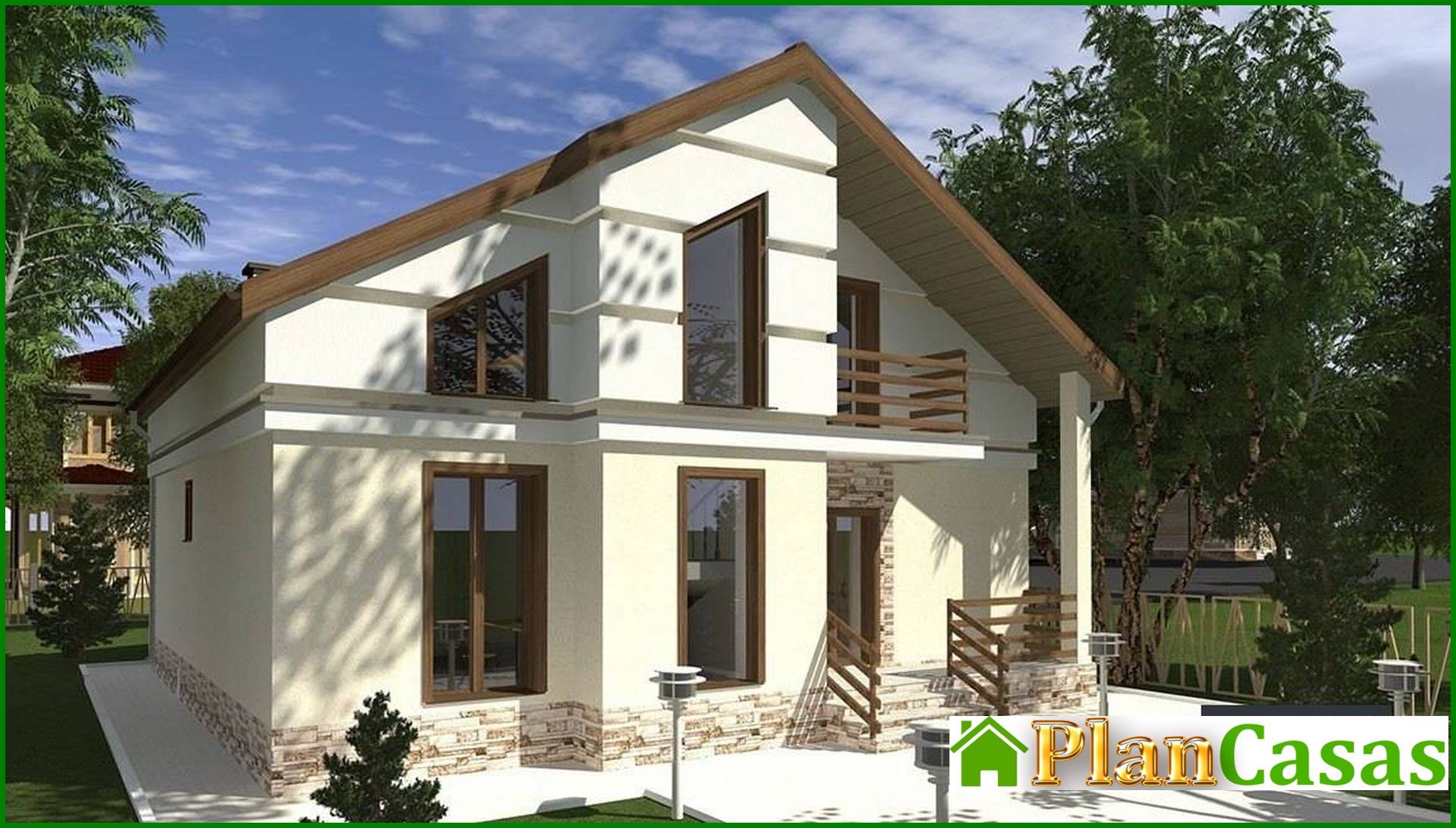 Luxurious apartment building in bright colors house plan