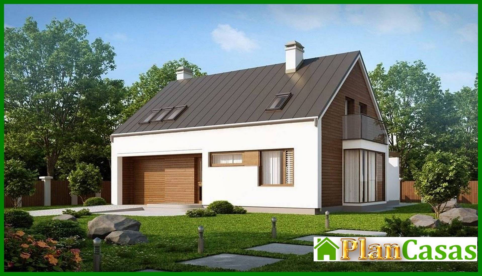 Visualization gallery - The project of a comfortable house with a garage